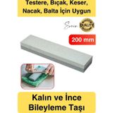 Svein Premium Bıçak Bileme Taşı Çift Taraflı 200 mm Kaba ve İnce Dikdörtgen Biley Testere Nacak Satır