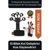 Svein Premium Fizik Tedavi Silikon El Bilek Parmak Kas Kol Güçlendirici Geliştirici Egzersiz Lastik Kayışı - 000-Siyah - Orta