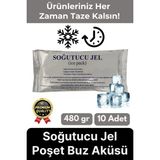 Svein Premium Güvenli Dayanıklı Malzeme Seyahat Yolculuk Yiyecek Soğutucu Jel Poşet Buz Aküsü 480GR 10ADET - Beyaz