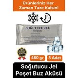 Svein Premium Güvenli Dayanıklı Malzeme Yolculuk Seyahat Yiyecek Soğutucu Jel Poşet Buz Aküsü 480GR 5 Adet - Beyaz