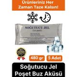Svein Premium Güvenli Dayanıklı Malzeme Yolculuk Seyahat Yiyecek Soğutucu Jel Poşet Buz Aküsü 480gr 5 Adet