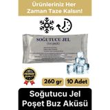 Svein Premium Güvenli Malzeme Dayanıklı Seyahat Yolculuk Yiyecek Soğutucu Jel Poşet Buz Aküsü 260gr 10Adet