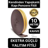 Svein Premium Kapı Pencere Soğuk Toz Geçirmez Izolasyon Fitili Kendinden Yapışkanlı Isı Yalıtım 2x5=10 mt