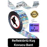 Svein Premium Kuş Kondurmaz Rahatsız Eden Şerit Bant 45 Mm X 50 Mt Yansıtıcı Kuşsavar Çatı Hologram Bandı Çok Renkli