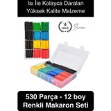 Svein Premium Kutulu 12 Boy 530 Adet Set Renkli Isıyla Daralan Makaron Elektrik Kablosu Birleştirici Tamir