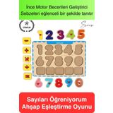 Svein Premium Sayılar Ahşap Bul Tak Puzzle Eğitici Oyuncak Zeka Geliştirici Tutmalı Motor Becerisi Gelişim