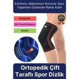 Svein Premium Seri Konforlu Maksimum Koruma Ortopedik Çift Taraflı Elastik Örme Likralı Spor Dizlik Unisex