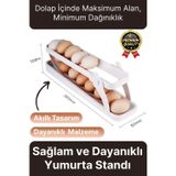 Svein Premium Yer Tasarruflu Saklama Kabı Organizeri Plastik 2 Katlı Otomatik Buzdolabı Yumurta Standı