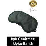 Svein Rahat Unisex Yıkanabilir Uyku Maskesi Işık Önleyici Geçirmez Siyah Konforlu Esnek Göz Seyahat