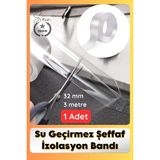 Svein #sızdırmazbant 1 Adet Su Geçirmez Şeffaf Izolasyon Bandı Tezgah Lavabo Kenar Tamir Güçlü 38MM x 3m - 3 metre
