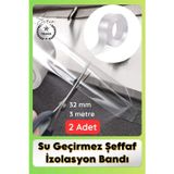 Svein #SızdırmazBant 2 Adet Su Geçirmez Şeffaf İzolasyon Bandı Tezgah Lavabo Kenar Tamir Güçlü 38mm x 3m