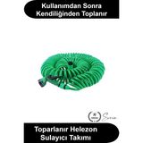 Svein Spiral Bahçe Hortumu 30 Metre Kendiliğinden Toplanan Otomatik Kıvrılmaz Esnek Yaylı Hafif Dayanıklı Su Seti Çok Fonksiyonlu Püskürtme Tabancalı Araç Yıkama Sulama Balkon Teras Zemin Temizliği Yeşil