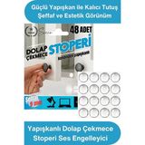 Svein #stoper Yapışkanlı Dolap Çekmece Stoperi Ses Engelleyici Şeffaf 48 Adet Silikon Tampon Kapak Çarpma Önleyici Kaydırmaz Mobilya Koruyucu Güçlü Yapışkan Darbe Emici 9 mm Ped Seti