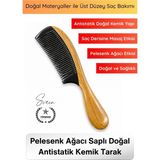 Svein #tarak Doğal Antistatik Kemik Tarak Pelesenk Ağacı Saplı El Işçiliği Saç Bakım Tarağı Masaj Etkili Düğüm Açıcı Elektriklenme Önleyici Sağlıklı Parlak Saç Profesyonel Bakım Aksesuarı - 1