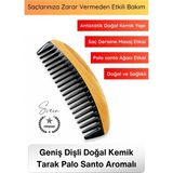 Svein #tarak El Yapımı Geniş Dişli Doğal Kemik Tarak Palo Santo Aromalı Antistatik Saç Bakım Tarağı Kıvırcık Dalgalı Saç Düğüm Açıcı Masaj Etkili Kompakt Sapsız Sağlıklı Parlak Görünüm - 1