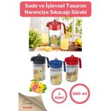 Svein Titiz Pratik Narenciye Portakal Sıkacağı Manuel Cam Hazneli Sürahi Karaf 660 Ml