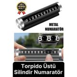 Svein Yeni Araç İçi Telefon Numarası Parkmatik Metal Çevirmeli Ayarlı Torpido Üstü Silindir Numaratör