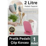Svein Yeni Tasarım Pratik Şık Tezgah Üstü Çocuk Odası Mutfak WC Banyo Ayak Pedallı Çöp Kovası Kutusu 2 Lt