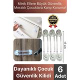 Svein Yeni Üretim Ayarlanır Dolap Çekmece Kapağı Koruma Aparatı Bebek Çocuk Güvenlik Kilidi 6 Adet 17 Cm