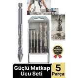 Svein Yeni Yüksek Güçlü Kırılmaz Ahşap Metal Sac Demir Çelik Delebilen Matkap Ucu Seti 5 Parça - diğer - Gri