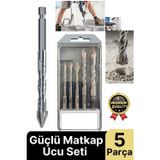Svein Yeni Yüksek Güçlü Kırılmaz Ahşap Metal Sac Demir Çelik Delebilen Matkap Ucu Seti 5 Parça