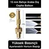 Svein Yüksek Basınçlı Tazyikli Ayarlanabilir Hortum Başlığı Bahçe Sulama Araba Yıkama Güverte Dış Cephe
