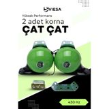 Sviesa Çat Çat Korna 2 li Set Yeşil 12 Volt Salyangoz Mitsuba Tip Amerikan