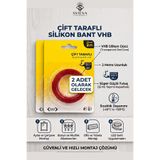 Sviesa Çift Taraflı Silikon Bant 10 mm x 2 m 2'li Set Şeffaf Güçlü Yapıştırıcı Bant Isıya Dayanıklı Montaj Bandı