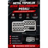 Sviesa Metal Topukluk Ayak Dinlendirme Pedalı Kaymaz Yüzey Dekoratif Ayak Desteği 29,4x16,3 cm