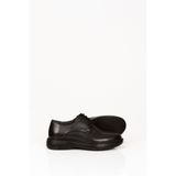 SVMSHOES %100 Deri Balon Taban Erkek Klasik Ayakkabı, Bağcıklı Siyah Erkek Kundura,Ortopedik Tabanlı Ayakkabı