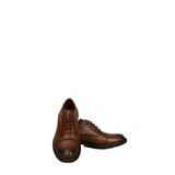SVMSHOES%100 Deri Kahverengi Klasik Ayakkabı, Bağcıklı Kahverengi Şık Erkek Kundura, Takım Elbise Ayakkabısı Kahverengi-40