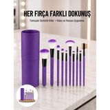 Svoria Store 12 Parça Profesyonel Makyaj Fırçası Far Fırçası Allık Fırçası Yumuşak Kıllı - Çok Renkli