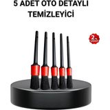 Svoria Store 5’li Detay Temizlik Fırçası Seti Araç Iç Dış Jant Motor Çok Amaçlı - Standart - Çok Renkli
