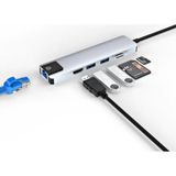 Svoria Store 8 Port Type C Hub USB HDMI RJ45 Sd Tf Kart Okuyucu Çoklayıcı