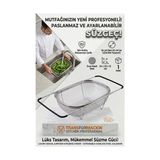 Svoria Store Ayarlanabilir Lavabo Üstü Süzgeç - Paslanmaz Çelik Makarna Meyve Sebze Yıkama Sepeti 723131 - Çok Renkli