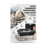 Svoria Store Çantalı Siyah Portatif Kamp Ocağı + 1 x Kartuş Piknik Ocağı Otomatik Ateşlemeli 723182 - Çok Renkli - Standart