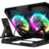Svoria Store Çift Fanlı Laptop Soğutucu Rgb Işıklı Sessiz Notebook Standı
