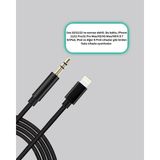 Svoria Store Lightning Girişli Cihazlar Için 3.5mm Aux Ses Kablo Dönüştürücü 1m