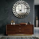 Svoria Store Mey Ithalat® 40X40 cm Kırılmaz Pleksi Dekoratif Duvar Aynası - Modern Geometrik Tasarım 1. Sı - Renkli