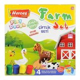 Svoria Store Mey Ithalat® ERN-588 Orta Kutulu Çiftlik Oyun Hamuru Seti - Eren Oyuncak - Renkli
