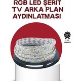 Svoria Store Mey Ithalat® Kendinden Yapışkanlı LED Şerit Televizyon Aydınlatması 2mt - Renkli