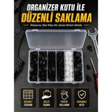 Svoria Store Mey Ithalat® Profesyonel Oto Klips Tamir Seti 6 Farklı Model Plastik Sabitleme Pimi Organizer Kut