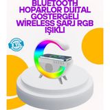 Svoria Store Mey Ithalat® Renkli Işıklı 15W Kablosuz Şarjlı Masa Lambası