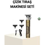 Svoria Store Mey Ithalat® T Bıçaklı Profesyonel Çizik Tıraş Makinesi Seti – 120 Dakika Kullanım, Şarj - Renkli