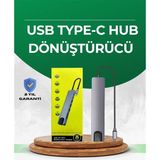 Svoria Store Mey Ithalat® Type‑c Dönüştürücü – 2×usb3.0, Sd/ms, 4K HDMI & RJ45 ile Profesyonel Kulla