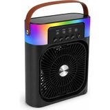 Svoria Store Taşınabilir Mini Klima Nemlendirici Fan Rgb LED Aydınlatmalı USB Fan - Çok Renkli