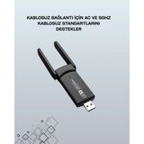 Svoria Store Yüksek Hızlı 1200 Mbps Çift Bant USB Wifi Adaptör – Güçlü Sinyal, Geniş Uyumluluk