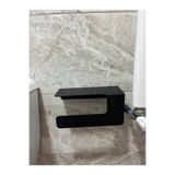SVS Birinci Sınıf Metal Wc Kağıt Rulo Peçetelik - Modern Duvara Monte Tuvalet Kağıdı Askılığı - Dayanıklı Siyah Kaplama