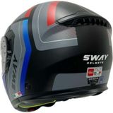 Sw 917 Çene Açılır Kask Kore Siyah Mavi - Karışık Renk