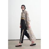 Sw36.323 Moodbasic Gold Desenli Pareolu Tesettür Mayo
